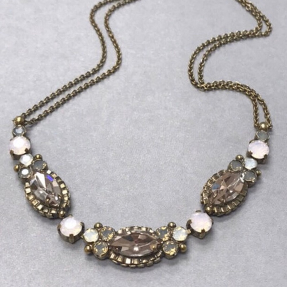 Sorrelli Pink Baby’s Breathe Crystal Necklace,NWT